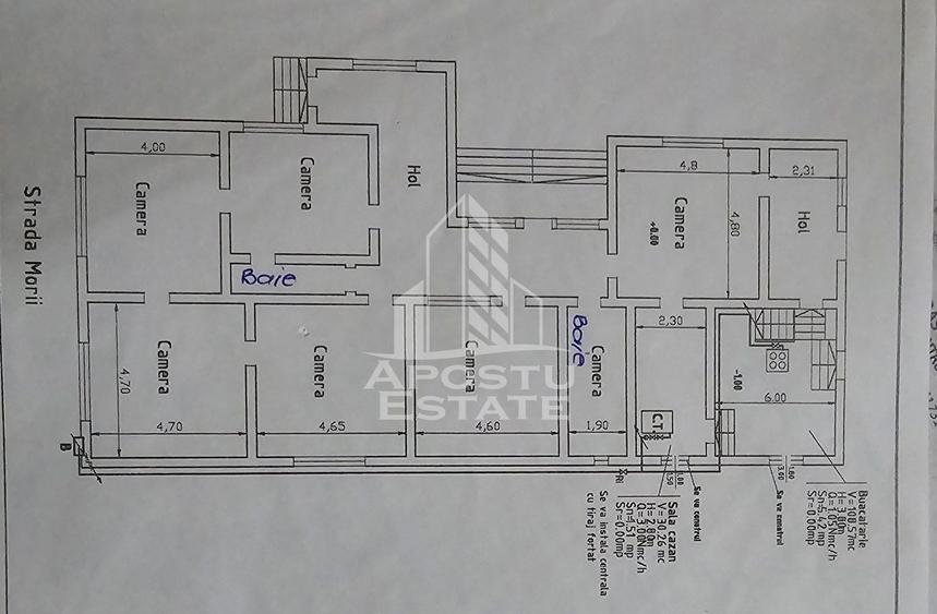 Casa individuala de vanzare, 5 camere, 3 bai, teren 1700 mp, Giarmata