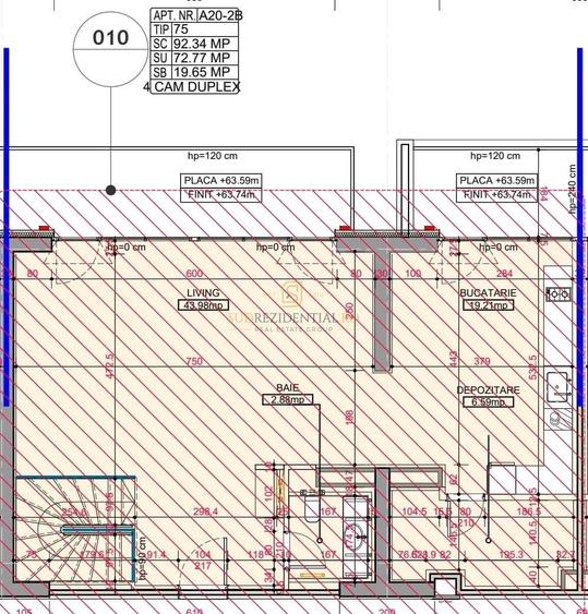 Penthouse Duplex, 4 camere, imobil lux, 184.65 mp - One High District