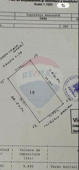 De vanzare teren intravilan 1862 mp in Bolintin-Vale