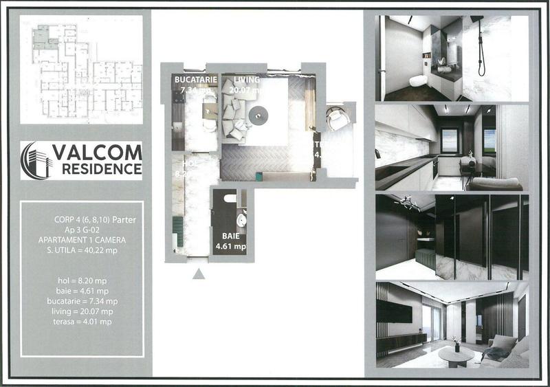 Valcom Residence Bartolomeu, Garsoniera, terasa 4.01mp, Comision 0%