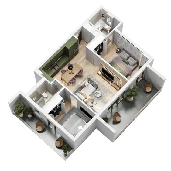 OPERA TEI || 3 CAMERE CU 2 TERASE DE 20.87 MP || LACUL TEI - 8
