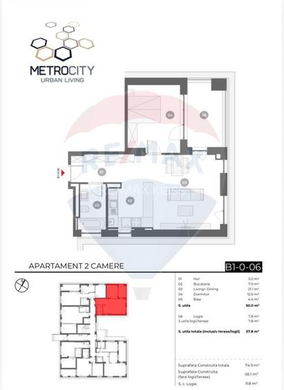 Apartament 2 camere de vanzare in MetroCity Sector 1 - 1