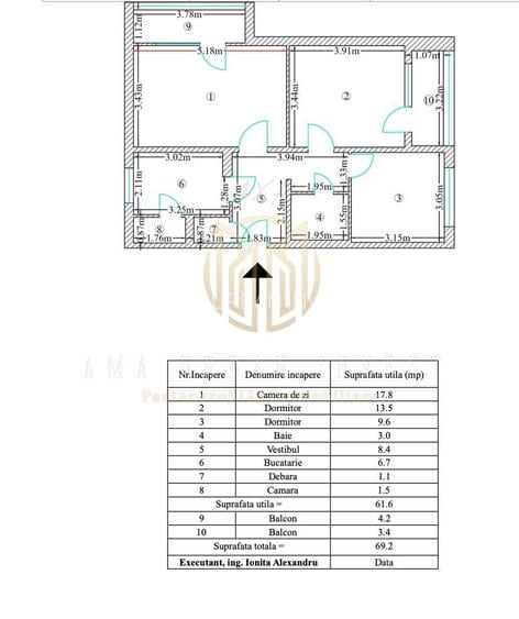 Apartament 3 Camere decomandat in Rahova 95000eur - 1