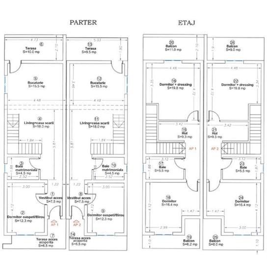 Duplex modern, 4 camere, 110 mp utili, 360 mp teren - Covaci