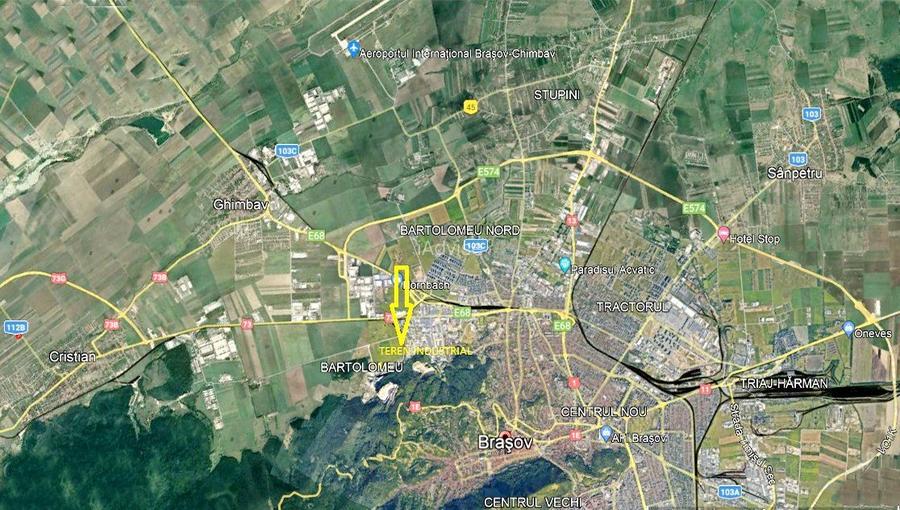 Teren intravilan industrial zona Cucului- Bazaltului Brintex  Metchim - 2