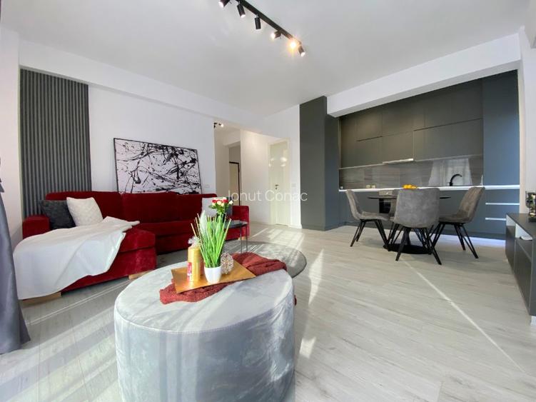 Apartament modern mobilat si utilat, 2 camere,terasa -16mp  si parcare subterana - 4