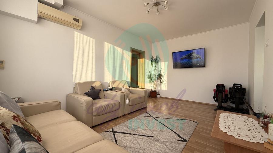 3 camere Piața Iancului – 50 m metrou, etaj superior, luminos