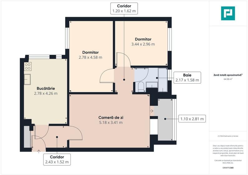 Apartament 3 Camere în Vlaicu, la Z-uri