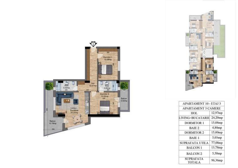 3 camere -Metrou  Brancoveanu/Parc-Bloc Nou Dezvoltator