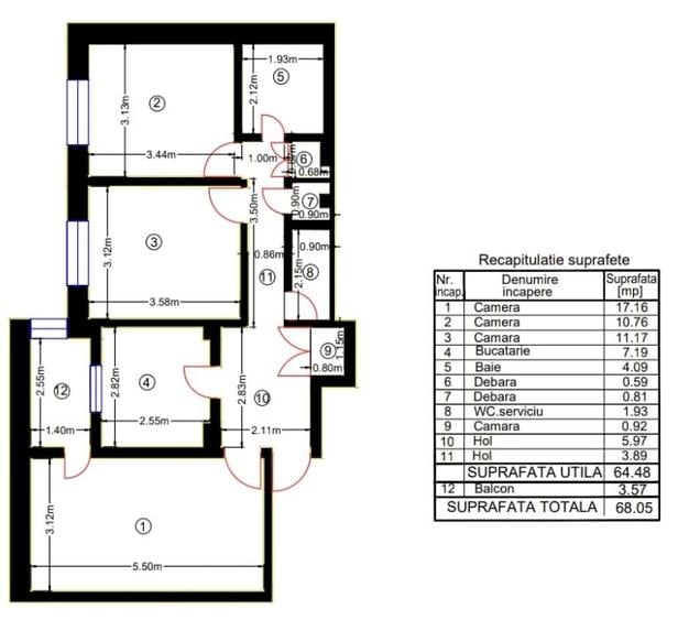 Drumul Taberei-Gheorhe Latea-Apartament de 3 camere decomandat
