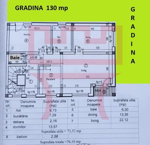 Apartament in casa la etajul 1 cu gradina 130mp si parcare