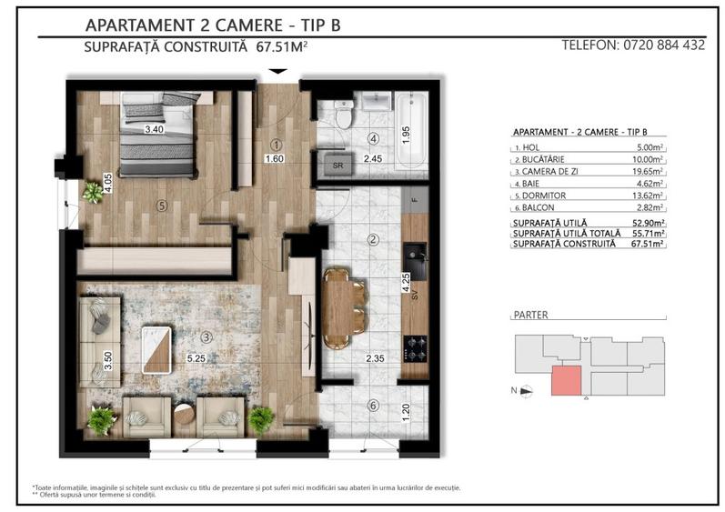 Apartament 3 cam. Direct Dezvoltator