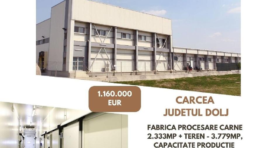Fabrica procesare carne - 2.333mp + Teren - 3.779mp, Capacitate productie 2