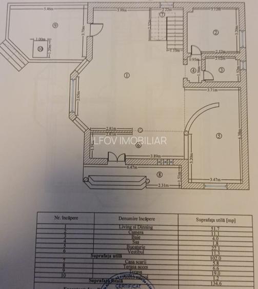 Casă individuală cu etaj Balotești, 810mp teren, livadă, 271.8 mp, 6 camere, pod - 17