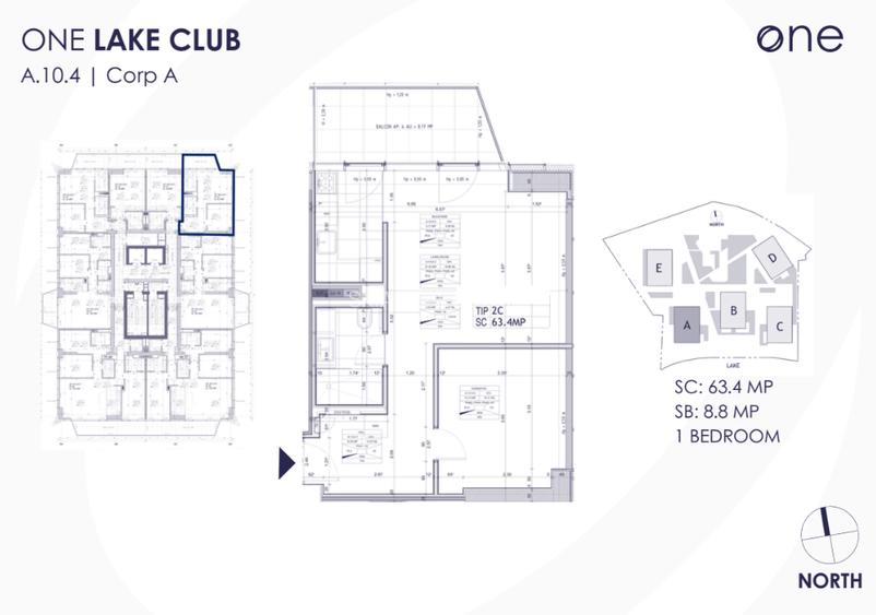 Apartament 2 camere de vanzare // ONE Lake Club - 11