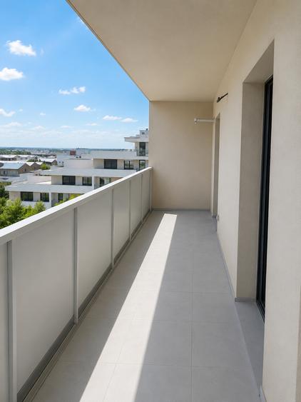 Apartament nou cu 2 camere, terasă spectaculoasă de 24 mp și parcare subterană
