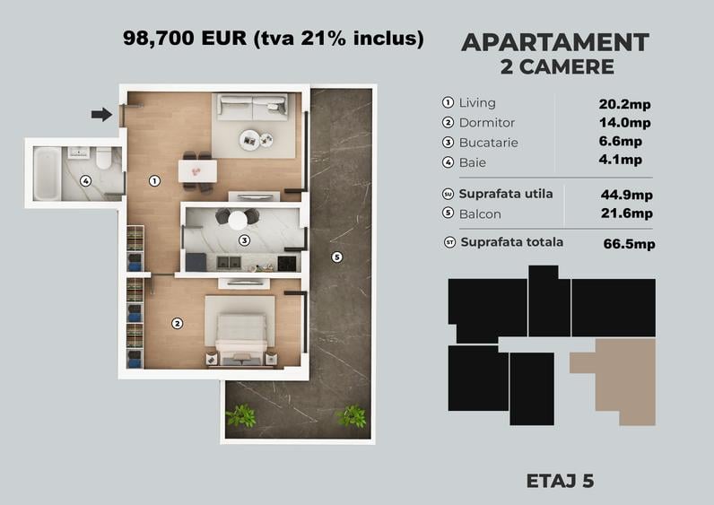 Berceni Metalurgiei - 2 camere - finalizat mutare rapida