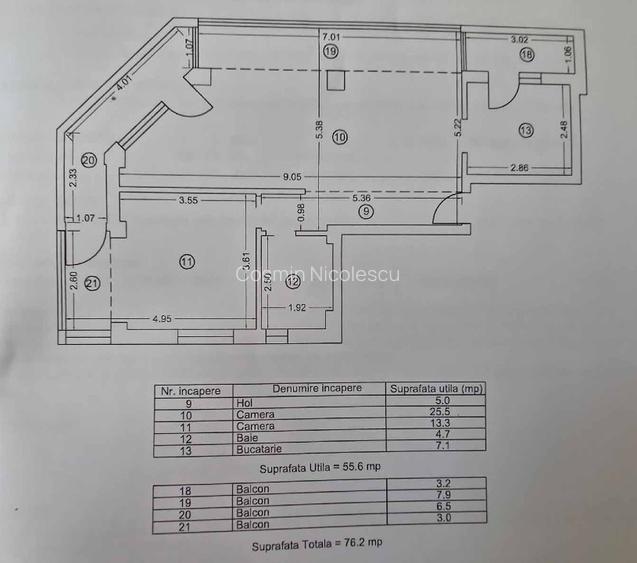 Apartament cu 2 camere Constanța, Tomis plus - 16