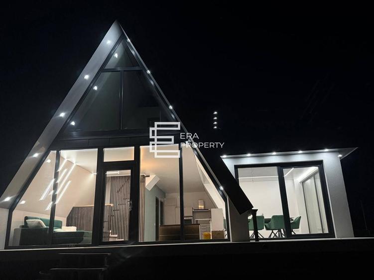 Casă nouă la cheie, tip A-frame, intabulată, în Șura Mare
