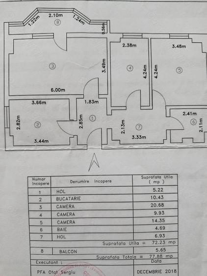 Apartament 3 camere Nicolina-Prima Statie BULEVARD, etaj 1