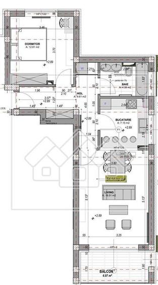 Ap 2 camere + logie, incalzire in pardoseala - Ansamblul DaVinci