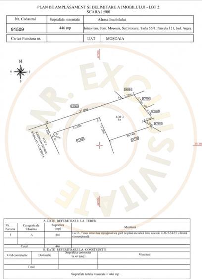 Teren intravilan 446 mp – Strada Pinilor, zonă exclusivistă foarte căutată