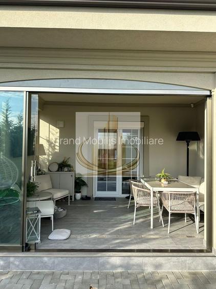 Casa in stil mediteranean, ultrafinisată 5 camere, 3 bai + curte.