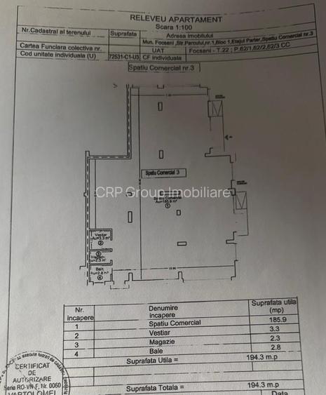 Spatiu comercial de inchiriat, 195 mp - complexul rezidential Valcom - 4