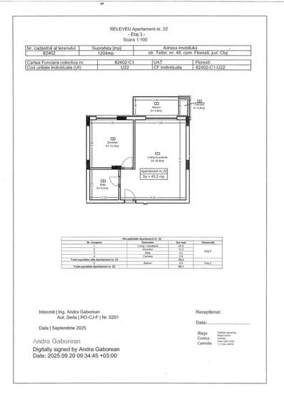 Ap 22 Teilor Residence - 2 camere Finisat