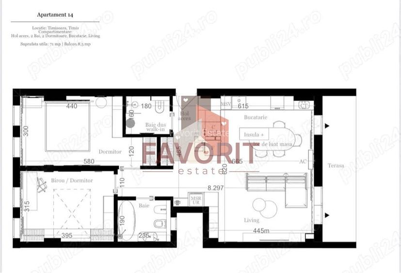 Mobilat si utilat complet. Zona excelenta. Etaj intermediar - 1