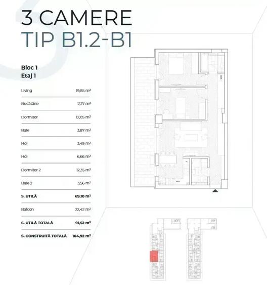 Apartament Lux 3 Camere De Vanzare Barbu Vacarescu Promenada Mall