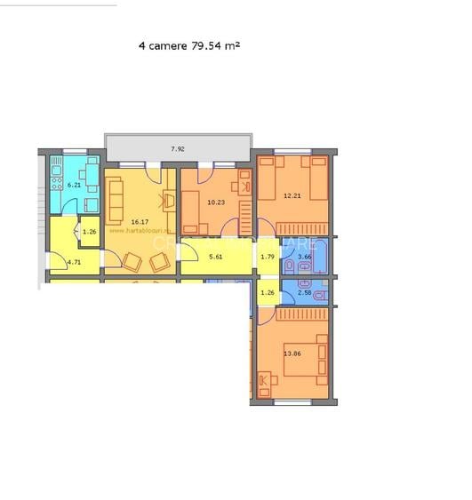 Apartament 4 Camere | Instalații Noi | Balcon 8 mp | Gorjulu - 13
