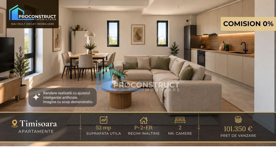 Apartamente noi cu 2 camere | Comision 0% | Lift | Apartamente