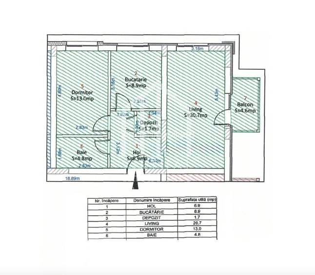 Apartament cu 2 camere, 56mp utili + balcon, parcare - Selimbar - 1