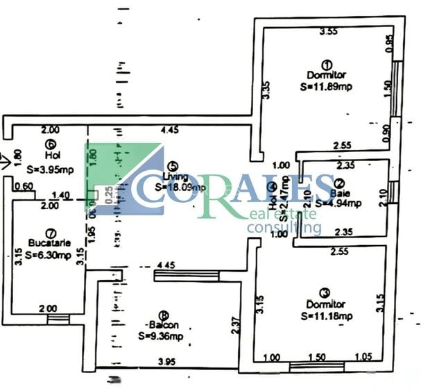 Braytim, 3 cam, renovat nou, Parcare in CF. centala termica, terasa mare - 12