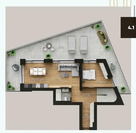 Penthouse vedere piscina+padure! Proprietate construita unica pe piata - 3