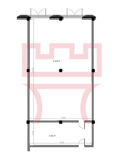 Inchiriere spatiu comercial multifunctional inaltime 6.5ml 165mp 330mp