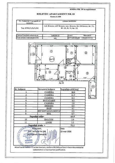 Apartament decomandat cu 3 camere in Florilor, strada Crinului - 1