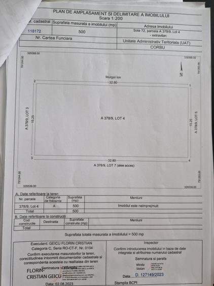 Direct Proprietar vând teren extravilan în Corbu