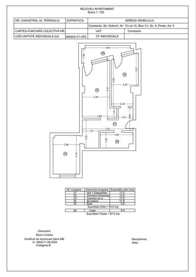 Tomis Nord/Carrefour-Vanzare apartament cu 2 camere, bloc nou.