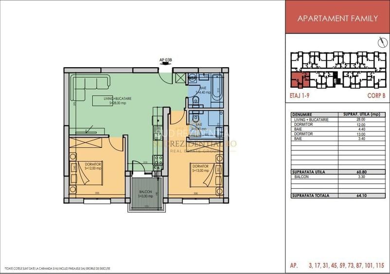 Apartament 3 camere de vanzare, zona Metrou Berceni - Comision 0 - 8