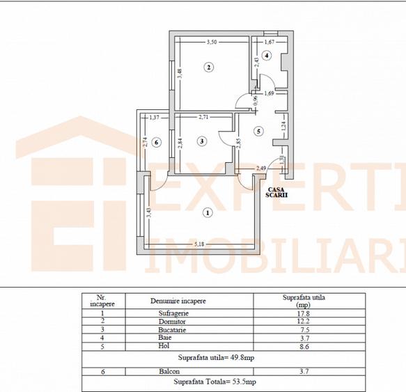 Apartament de vânzare 2 camere zona Dacia