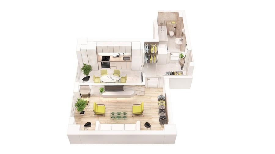 Apartamente 1 camera decomandat Zona Frumoasa