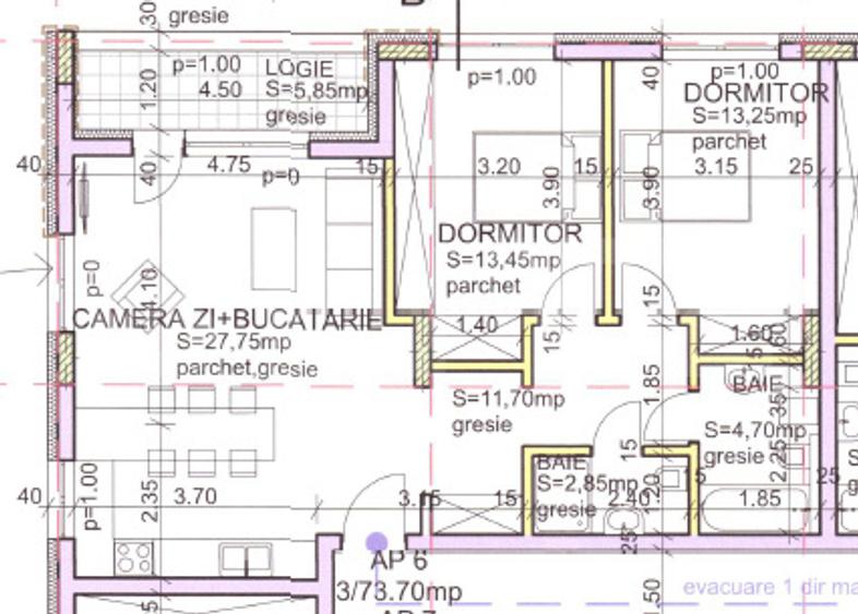 Apartament cu 3 camere, 74 mp, bloc Premium- zona Andrei Muresanu