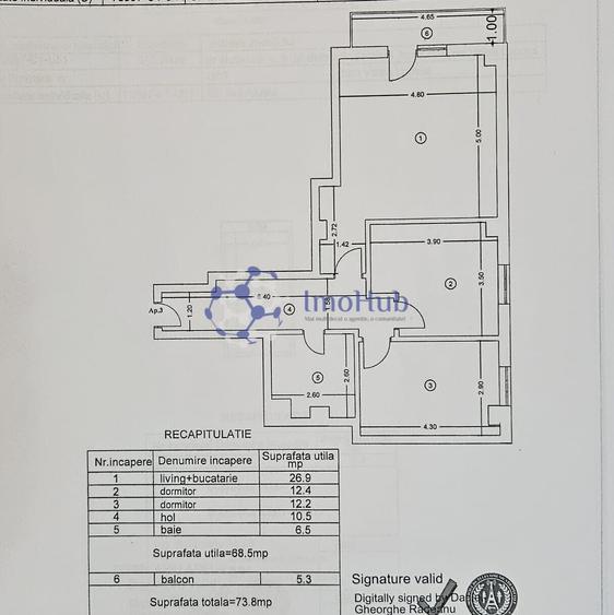 Apartament 3 camere | Soleia Residence | 74 mp | Bloc 2024