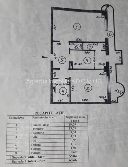 Ap. 2 dec. Piata Centrala, etaj 1, 64mp, liber, bloc 1992 - 6
