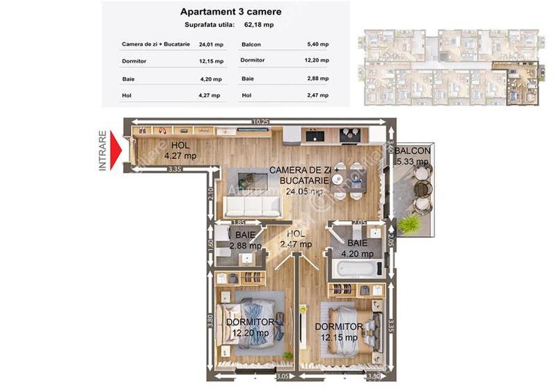 Apartament la cheie cu 3 camere etaj 2 zona Pictor Brana/Selimbar