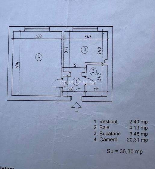 *Proprietar-Garsonieră confort 1, 36 mp, decomandată, Metrou C-tin Brâncoveanu