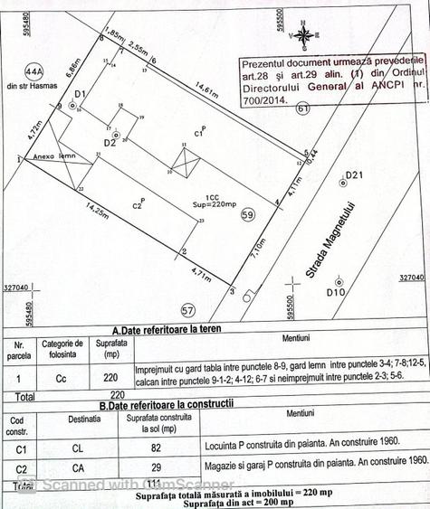 Teren Strada Magnetului nr 59