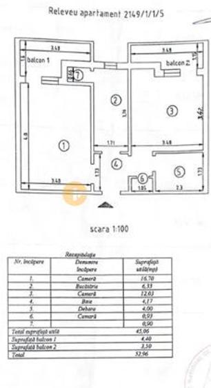 FARA RISC - Piata Nicolina -2 Camere - Decomandat - Etaj 1